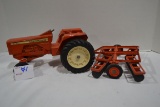 Vintage Ertl Allis-Chalmers One-Ninety Tractor w/Disk; No Steering Wheel