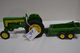 Vintage John Deere 40 Series Tractor w/Plastic Manure Spreader