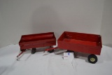 Pair of Ertl Red Wagons, including 1 Tru-Scale