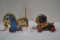 Vintage Fisher-Price Wooden Barky and Playful Puppy Pull Toys