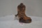 1950s Roy Rogers Metal Cowboy Boot Bank; Missing Bottom