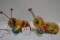 Vintage Fisher-Price Wooden Buzzy Bee and Queen Buzzy Bee Pull Toys