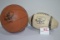 Vintage Roy Rogers Plastic Basketball No. 2430 and Plastic Football No. RR70