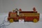 Vintage Fisher-Price Wooden Winky Blinky Fire Truck Pull Toy