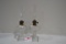 Pair of Clear Mini Oil Laps w/Beehive Pattern and Square Base; 10