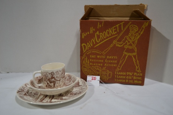 Vintage Davy Crockett Place Setting w/Original Box