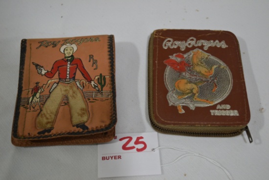 Pair of Vintage Roy Rogers Leather Wallets