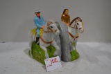 Pair of Vintage Lone Ranger Plastic Molded Handpainted Bookends; 7
