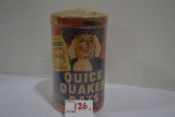 Vintage Quaker Oats 1 Lb. Canister Only w/Roy Rogers Advertisement