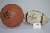 Vintage Roy Rogers Plastic Basketball No. 2430 and Plastic Football No. RR70