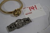 Hopalong Cassidy Souvenir Hair Barrette and Gold-Tone Wrist Locket