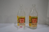 Vintage Hopalong Cassidy Betsy Ross Grape Juice Bottles w/Original Paper Labels