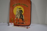 Vintage Hopalong Cassidy Zippered School Binder and Pair of Pencils