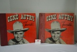 Pair of Vintage Gene Autry Record Binders; One Full and One w/Single Record