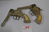 Pair of Vintage Gene Autry Metal Cap Guns; Needs some adjustments.