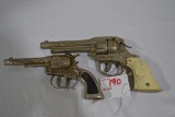 Pair of Vintage Gene Autry Metal Cap Guns w/Bakelite Grips