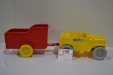 Vintage Roy Rogers Hard Plastic Nellybelle Jeep and Trigger Horse Trailer
