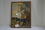 1950s Roy Rogers Print in Copper Frame; 15