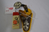 1950s Roy Rogers Pin and Gun/Holster and Roy Rogers Mini Flashlight