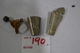 1950s Roy Rogers Branding Iron Child's Ring and Pair of Vintage Roy Rogers Bolo Tie Neckerchief Slid