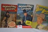 July 1950, October 1952, and June 1952 Bill Boyd Hopalong Cassidy Comic Books