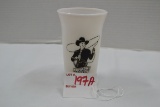 Vintage Hopalong Cassidy Hazel Atlas Milk Glass Breakfast Tumbler