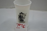Vintage Hopalong Cassidy Hazel Atlas Milk Glass Lunch Tumbler