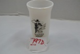 Vintage Hopalong Cassidy Hazel Atlas Milk Glass Dinner Tumbler