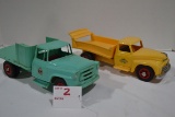 Pair of Vintage Plastic International Trucks by Standard Co. and Loadstar Co.