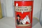 Vintage Hopalong Cassidy Half Moon Tin Clothes Hamper