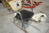 Vintage Hopalong Cassidy Child's Rocking Chair w/Horse Head; Chrome w/Vinyl Seat