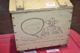 Small Wooden Hoppy's Favorite Milk Crate Advertising