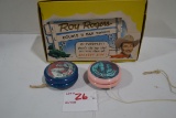 Vintage Roy Rogers Box Tops and Pair of Roy Rogers Yo-Yos