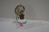 Vintage Milk Glass Wall Mount Chamber Oil Lamp