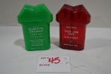Pair of Vintage Advertising Plastic Double Salt and Peppers including Braddyville, IA and Newton, IA