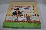 Hopalong Cassidy Crayon and Stencil Set w/Original Box; Has Contents