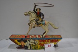Vintage Original Hopalong Cassidy Tin Wind-Up Toy by Marx