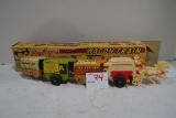 Vintage Roy Rogers Stagecoach Wagon Train Wind-Up Toy by Marx Toys w/Original Box; Missing Back Car