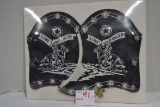 Pair of 1950s Lone Ranger Spats in Black Vinyl for Child's Shoes; Machine Sealed