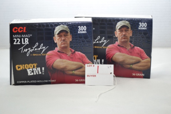 2 Boxes - CCI Mini Mag .22LR 36 gr. Choot Em Special Edition; 300 Rds./Box; 2xBID