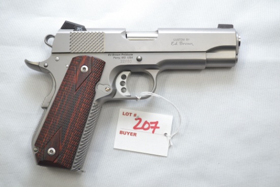 Ed Brown Custom Kobra Carry 9mm Semi-Auto SS Pistol w/4.25" BBL, Adj. Trigger, Night Sights, 9 Rd. M