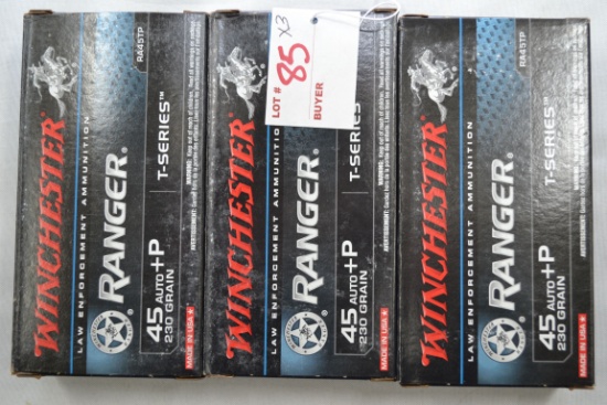3 Boxes - Winchester Ranger T-Series .45 Auto+P 230 gr. JHP; 50 Rds./Box; 3xBID