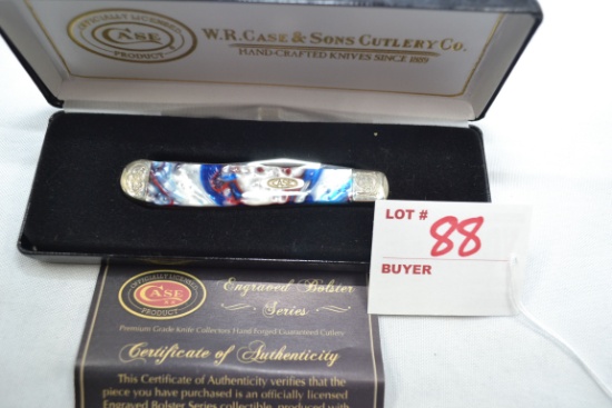Custom Case XX Engraved Bolster Series 2-Blade Folding Knife; Model 9207