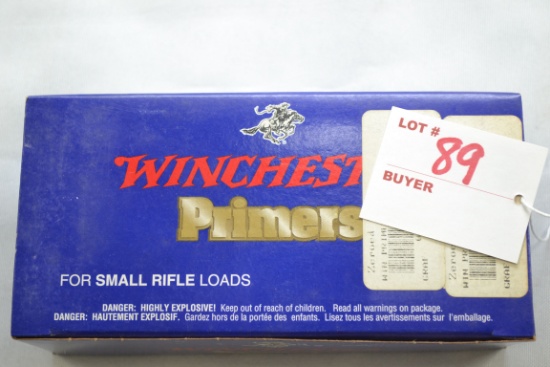 1 Box - Winchester Small Rifle Primers; 1000 Pieces/Box