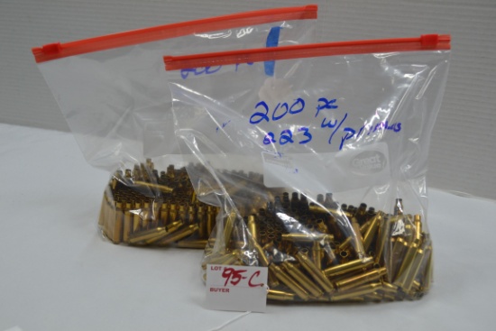 .223 Primed Brass; Approx. 400 Pieces