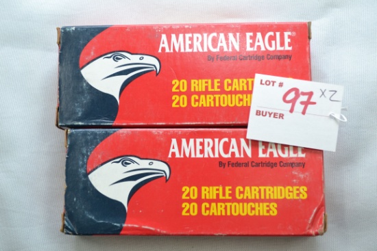 2 Boxes - Federal American Eagle .223 Rem. 55 gr. FMJ; 20 Rds./Box; 2xBID