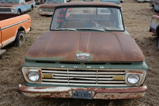 1963 Ford Pickup w/4-Speed on the Floor Transmission and 6-Cylinder Engine