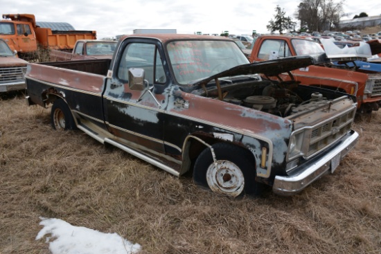 1976 GMC Sierra Classic 15 Pickup w/AT, 454 Big Block Engine, PS, PB, and CC; Original Engine
