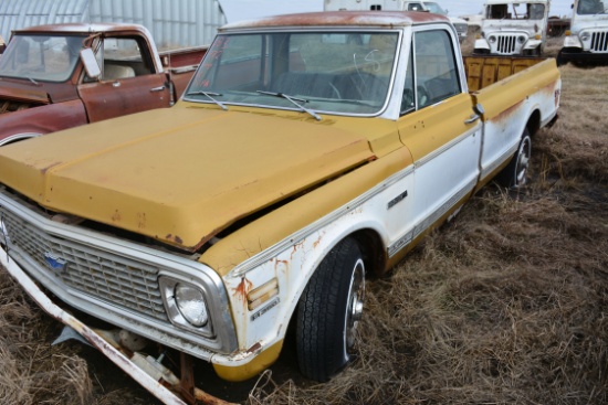 1972 Chevrolet Cheyenne 10 Pickup w/V8 Engine, Factory AC, PS, PB, and Original GM Radio