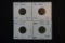 4 - Indian Cents 1905-1908; 4xBID